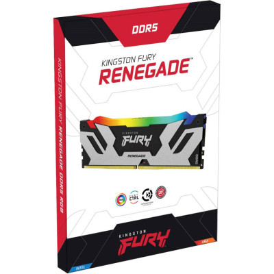 Модуль пам'яті для комп'ютера DDR5 16GB 7600 MHz Renegade RGB XMP Kingston Fury (ex. HyperX) (KF576C38RSA-16)
