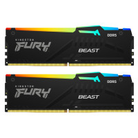 Модуль пам'яті для комп'ютера DDR5 64GB (2x32GB) 6000 MHz Beast RGB Kingston Fury (ex. HyperX) (KF560C30BBAK2-64)