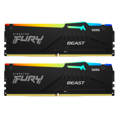Модуль пам'яті для комп'ютера DDR5 64GB (2x32GB) 6000 MHz Beast RGB Kingston Fury (ex. HyperX) (KF560C30BBAK2-64) Модуль пам'яті для комп'ютера DDR5 64GB (2x32GB) 6000 MHz Beast RGB Kingston Fury (ex. HyperX) (KF560C30BBAK2-64)