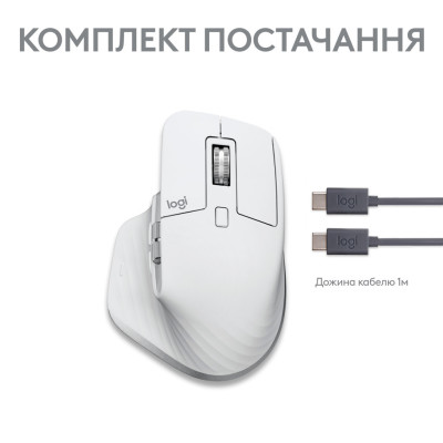 Мишка Logitech MX Master 3S для Mac Performance Wireless Pale Grey (910-006572)