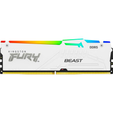 Модуль пам'яті для комп'ютера DDR5 32GB 5600 MHz FURY Beast White RGB Kingston Fury (ex. HyperX) (KF556C40BWA-32)