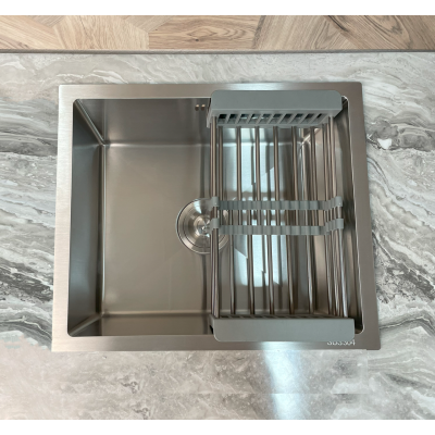 Глибока кухонна мийка Galley Handmade SP5043 Brushed Silver