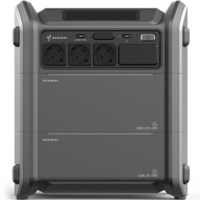 Портативна електростанція Segway CUBE 2000, 2584 Вт заг (R-Drive 4400 Вт), 2048 Вт/год, IPX3, BT, розширення ємності, швидка зарядка